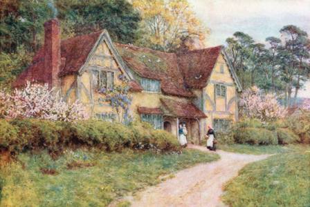 An Old Buckinghamshire House (colour litho)