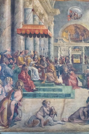 The donation of Rome, detail, 1523-24 (fresco)