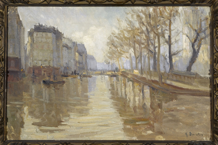 Le quai Montebello (inondations de 1910), 1910 (oil on canvas)