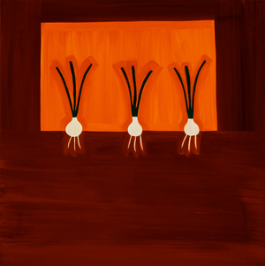 Onions, 1998 (oil on linen)