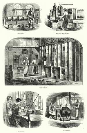 Gillott's Steel Pen Manufactory (engraving)