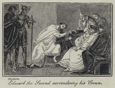 Edward the Second surrendering his Crown (engraving)
