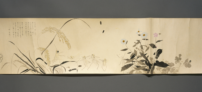 Wildlife Friends (Yasei no Tomo), Taisho Period, Taisho 7th Year, c.1918 (ink & w/c on wove paper decorated with mica)