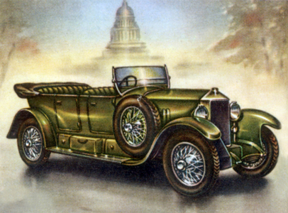 Metallurgique car, Belgium, 1925, vignette for an album about history of cars