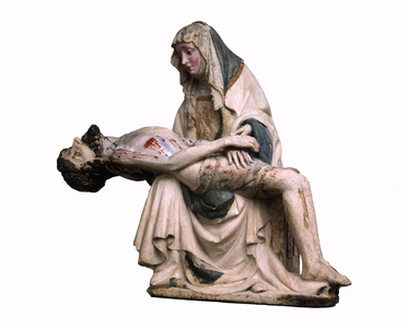 Vesperbild, or Pieta, c.1410-20 (chalk stone)