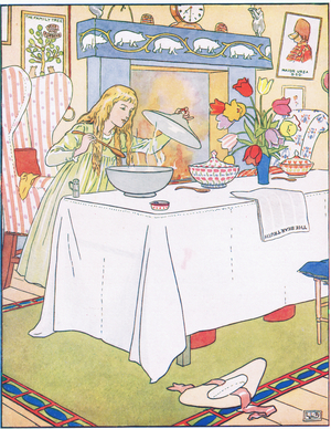 So she tasted the porridge (colour litho)