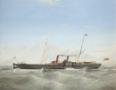 Paddle Steamer 'Snaefell' (oil on canvas)