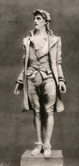 Nathan Hale, Soldier and Patriot During American Revolutionary War, Sculpture by Frederic MacMonnies