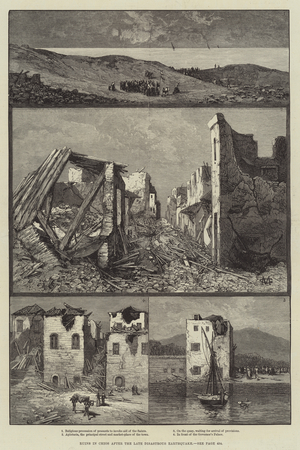 Ruins in Chios after the late Disastrous Earthquake (engraving)