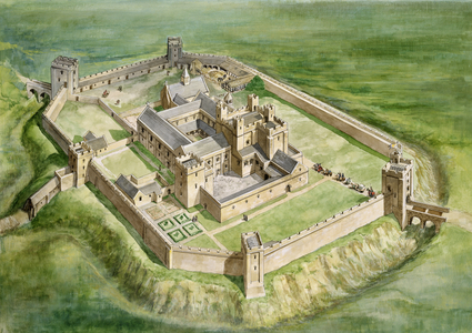 Sherborne Old Castle, Dorset, UK (w/c on paper)