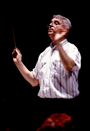 Cristobal Halffter, Paris, 1989.  Spanish conductor and composer b.  24 March 1930