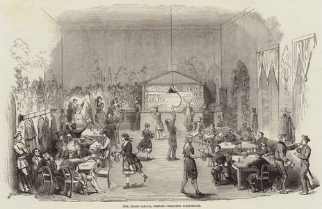 The Corso Halle, Berlin, Skating Waitresses (engraving)