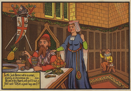 Little Jack Horner sat in a corner,  (colour litho)