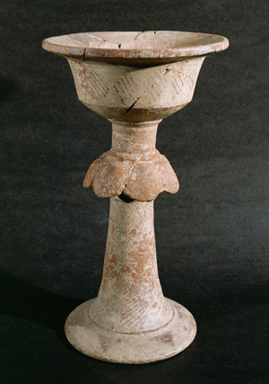 Incense stand in the form of a chalice (pottery)