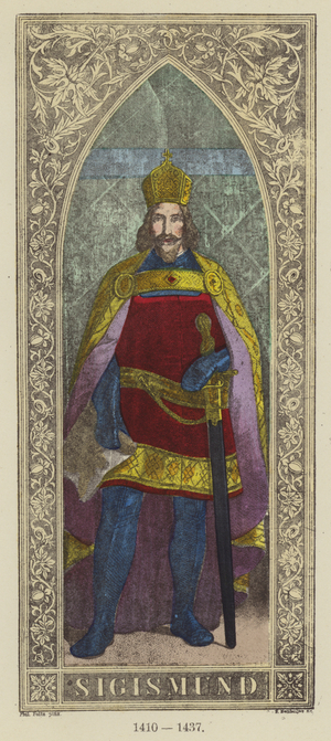 Sigismund, 1410-1437 (coloured engraving)