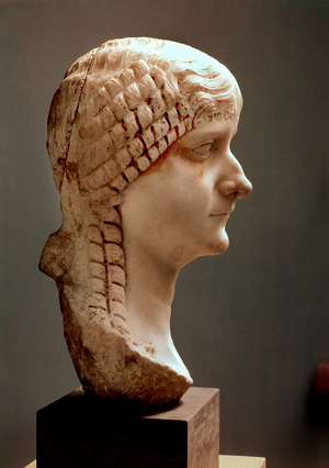 Agrippina the younger (15-59 AD) roman noblewoman , daughter of Agrippina.the.Elder and mother of Nero, marble bust