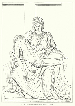 La Pieta De Michel Angelo, St Peter's at Rome (engraving)