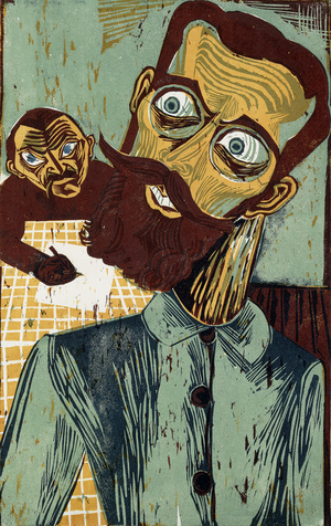 Meeting of the Speakers; Der Versammlungsredner, circa 1920-21 (woodcut)