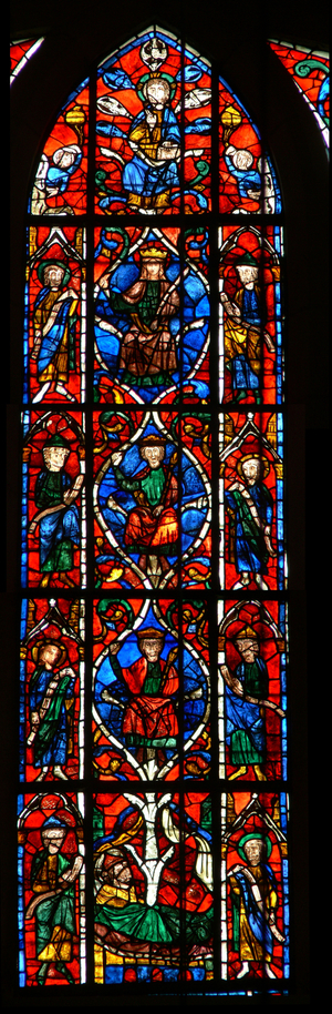Window w110 depicting the Tree of Jesse (stained glass)