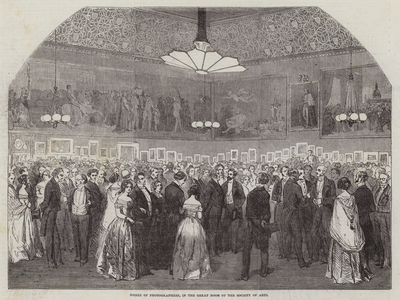 Soiree of Photographers, in the Great Room of the Society of Arts (engraving)