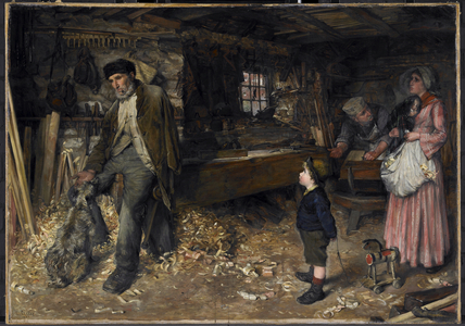 The Old Poacher, 1885 (oil on canvas)