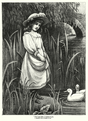"Now and then, it seems to me, I should like a duck to be" (engraving)