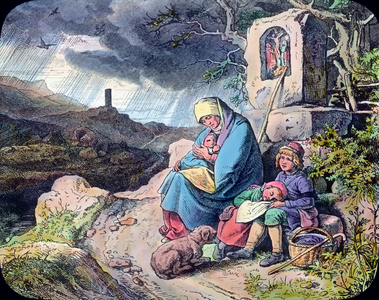 Illustration of painter and illustrator Ludwig Richter, Germany 19th century