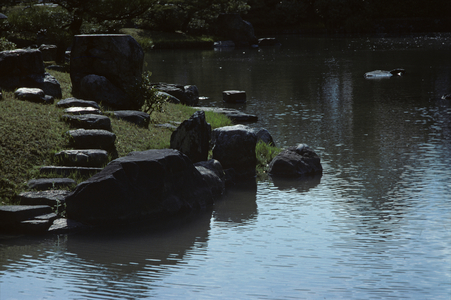 The gardens of Villa Katsura, Kyoto, Japan (photo)