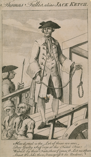 The execution of Thomas Tullis, alias Jack Ketch (engraving)