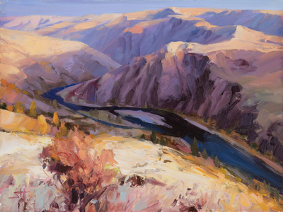 Grande Ronde River Gorge, 2021 (oil on panel)