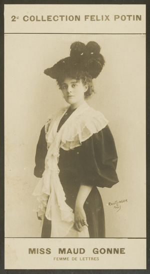 Miss Maud Gonne, Femme De Lettres, 1866 (b/w photo)
