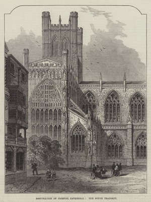 Restoration of Chester Cathedral, the South Transept (engraving)