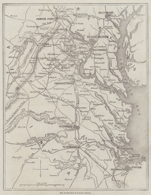 Map of the Seat of War in Virginia (engraving)