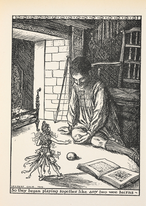 So they began playing together like any two wee bairns.
"Ainsel."