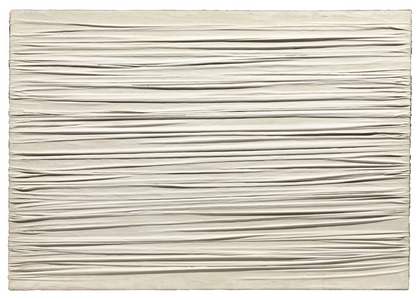 Achrome, 1958-9 (kaolin on pleated canvas)