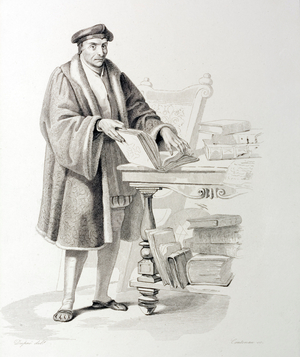 Guillaume Bude (1467-1540), French scholar and humanist philosopher (engraving)