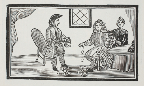 The History of the Blind Beggar of Bethnal Green, illustration from 'Chap-books of the Eighteenth Century' by John Ashton, pub. 1882 (litho)