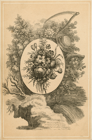 Frontispiece for The New Family Herbal by Matthew Robinson (engraving)
