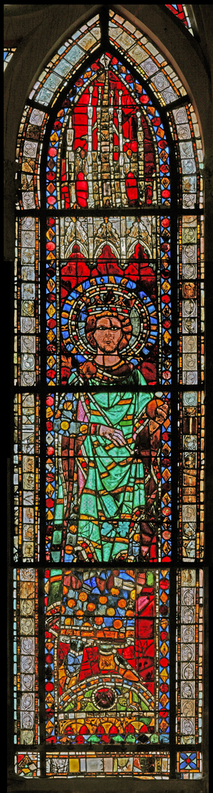 Window w7 depicting Charles ("the Fat") (stained glass)