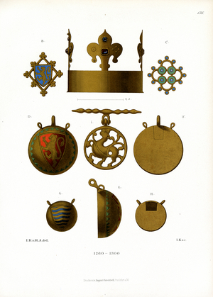 Medieval Ornamental and Heraldic Objects (chromolitho)