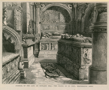 Funeral of the late Sir Rowland Hill (engraving)