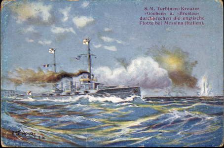Artist Teschinsky, S.M. Turbinen Kreuzer Goeben