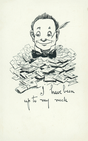 I have been up to my neck (litho)