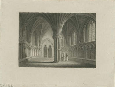 Interior of Lichfield Cathedral - Chapter House: steel engraving, nd [c 1815] (print)