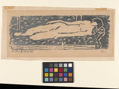 Nude (woodblock print on japan paper)