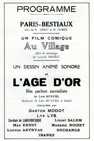 Studio 28 program for the 1930 release of L'Age d'or (print)