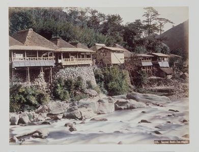 Sanmai Bashi Tea House, 1880-1900 (hand coloured photo)