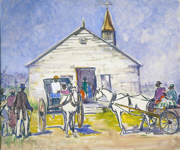 Church Meeting, 1933 (oil on canvas)