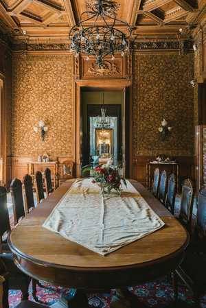 Dining room, Villa Malfitano Whitaker, 19th century, Palermo, Sicily, Italy, 2015 (photo)