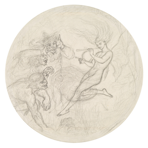 The isle is full of noises': Stephano and Trinculo led by Ariel (pencil)